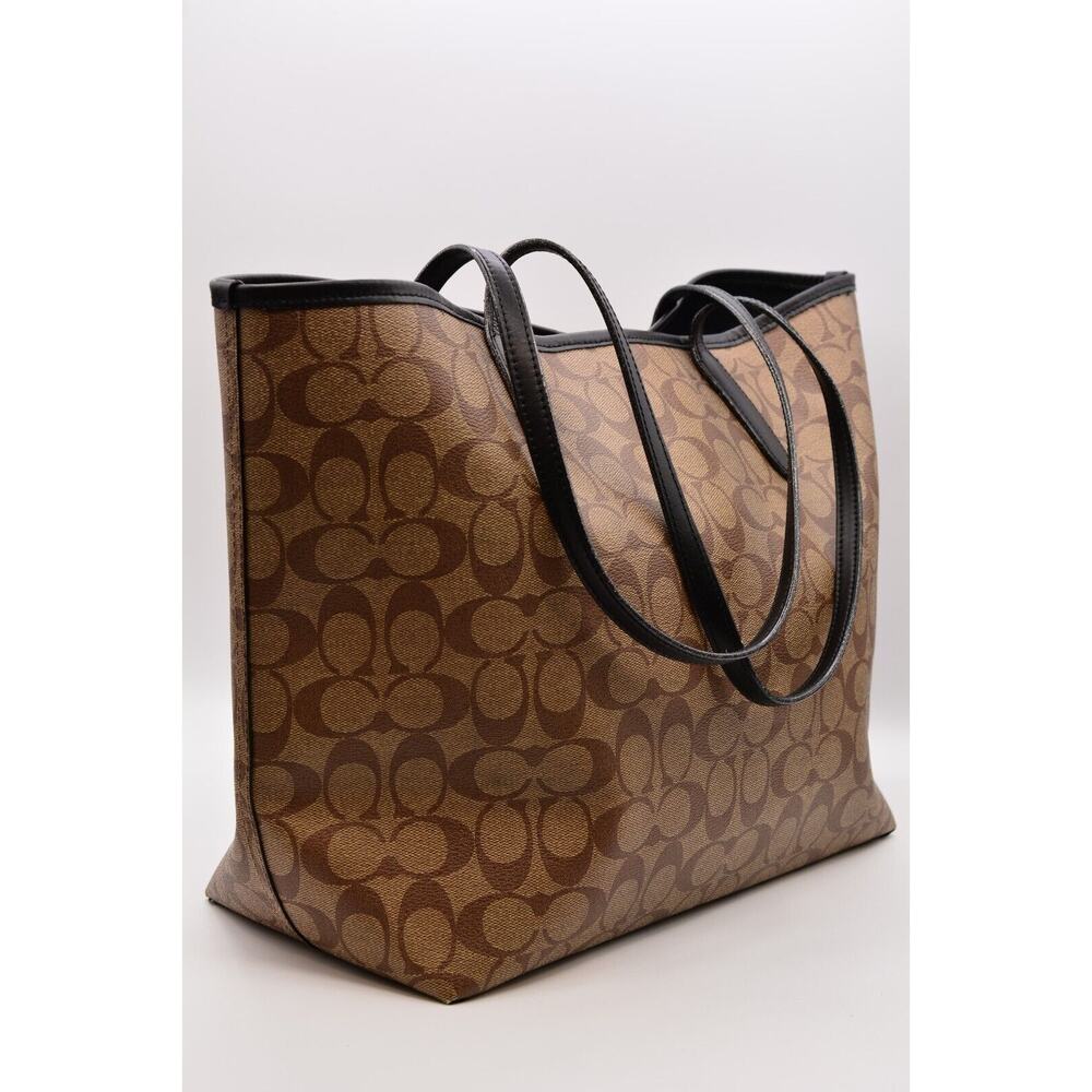 Coach Signature Halloween City Tote In Signature Canvas Pumpkin Ghost RARE - Picture 6 of 11